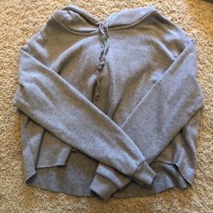 Brandy Melville Cropped Pullover Hoodie